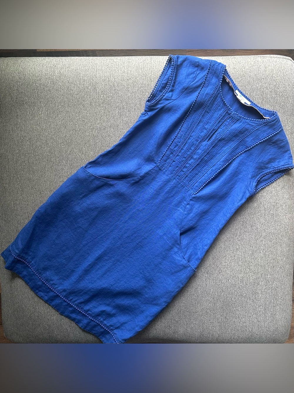 Boden Blue Jessica’s 100% Linen Shift Dress Size 4